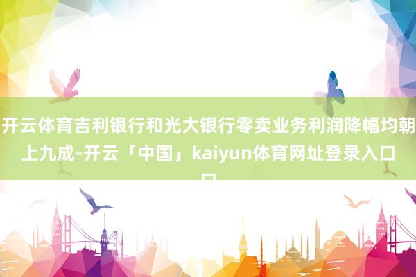 开云体育吉利银行和光大银行零卖业务利润降幅均朝上九成-开云「中国」kaiyun体育网址登录入口